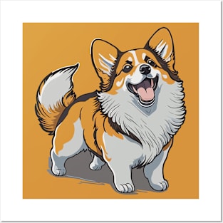 Corgi Portrait Posters and Art